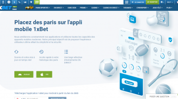 1xBet mobile version