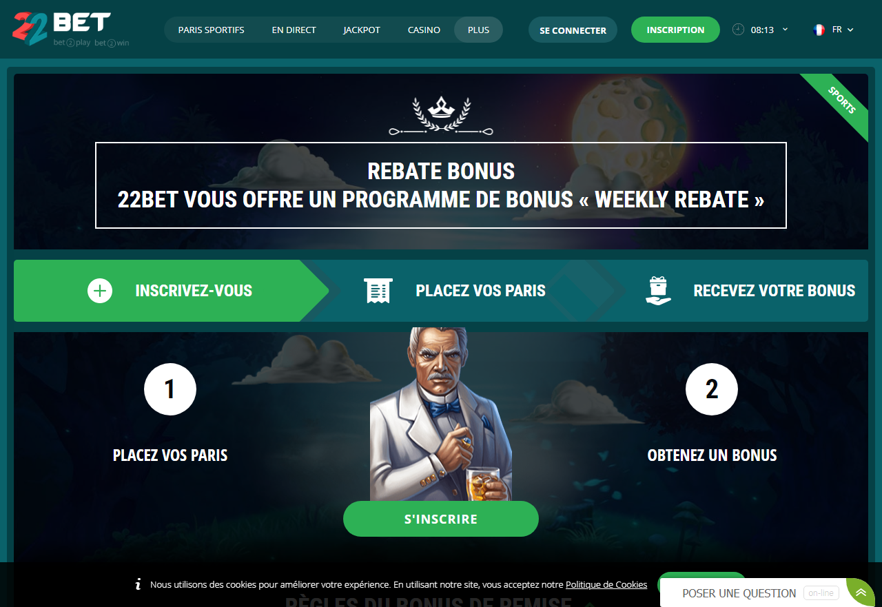22Bet Bonus de remise